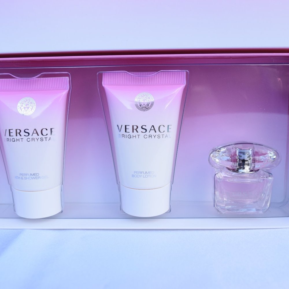 Versace Gift Set-Bright Crystal EDT,Body Lotion,Shower Gel-5ml,25ml-3pc-BOX-NEW - Picture 10 of 16